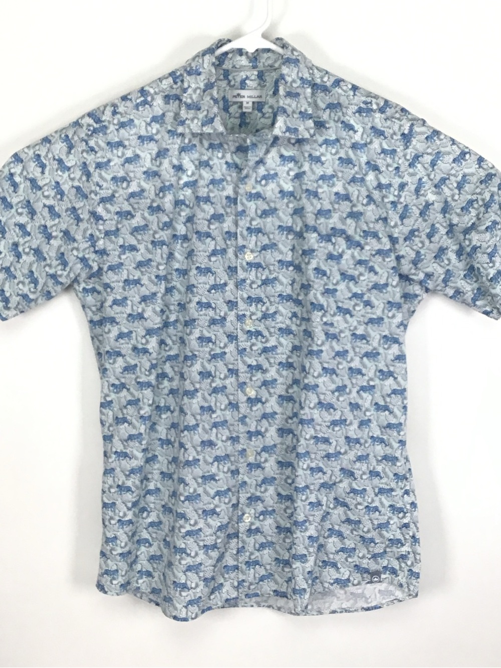 Peter Millar men’s short sleeve button up shirt medium